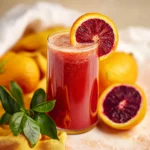Blood orange juice served at brunch