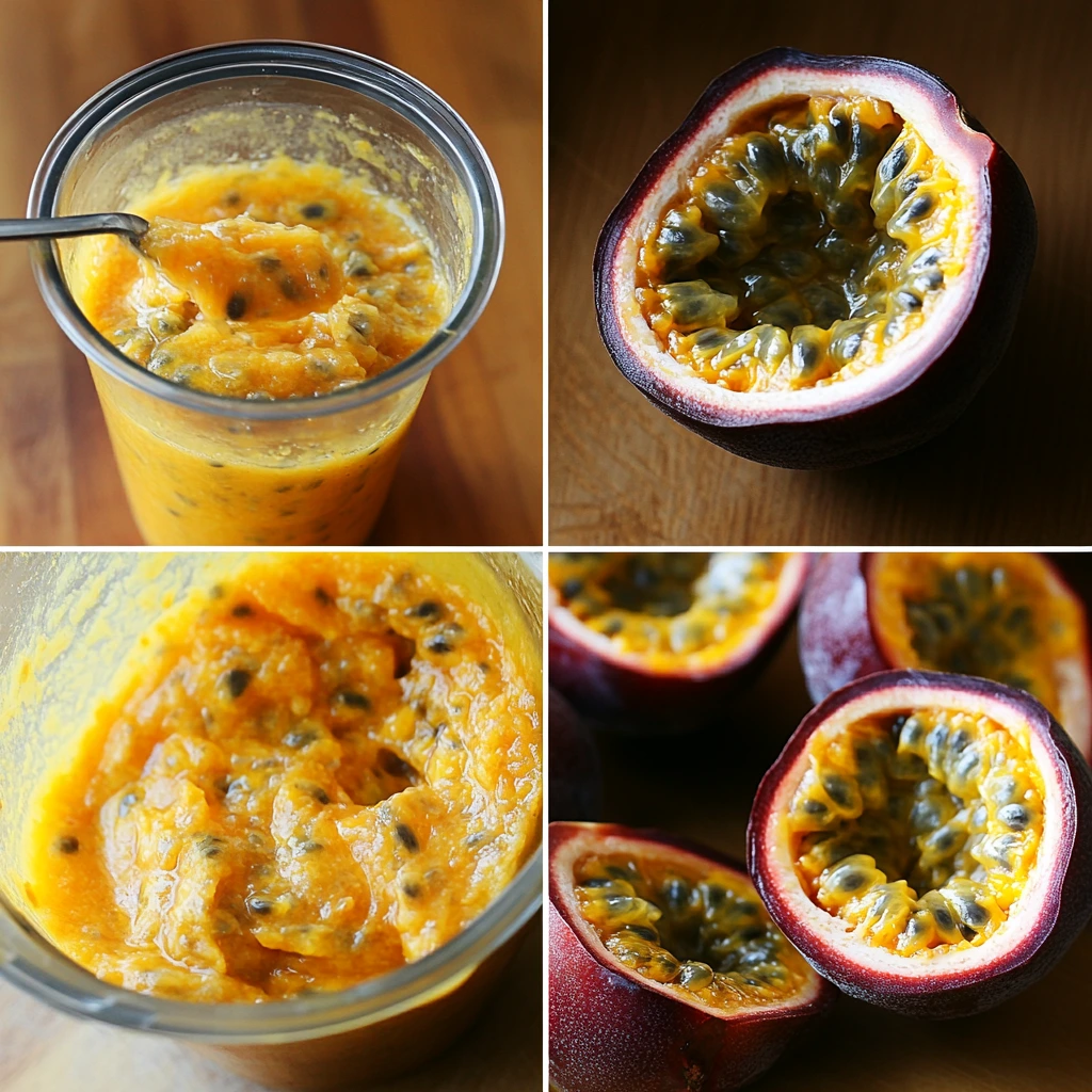 Steps to make passion fruit juice from fresh fruit