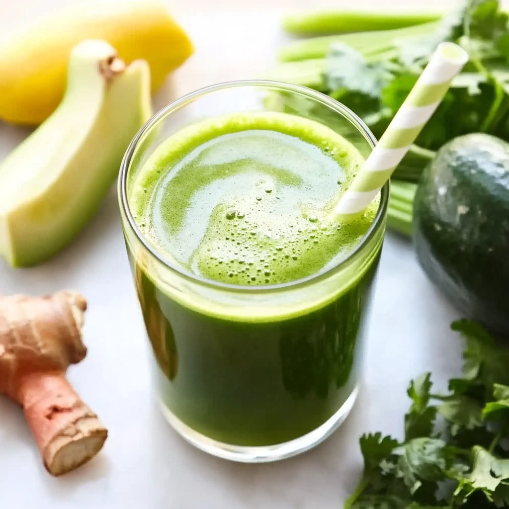 Glass of cleanse detox juice with cucumber and lemon